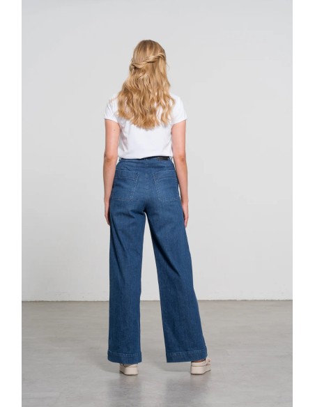 Jeans donna a palazzo in Cotone Biologico vegan e sostenibile