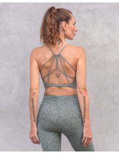 TOP YOGA IN COTONE BIOLOGICO "CAROLINA" - SALVIA