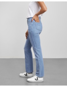 JEANS A GAMBA DRITTA IN COTONE BIOLOGICO "NOVA" - AZZURRO 2
