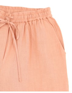 PANTALONE LUNGO IN 100% LINO "SULIA" - ALBICOCCA 2