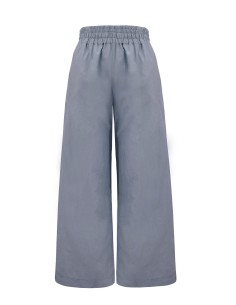 PANTALONE IN SETA E COTONE "TIME" - GRIGIO