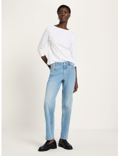 JEANS DONNA A GAMBA DRITTA IN COTONE BIOLOGICO GOTS