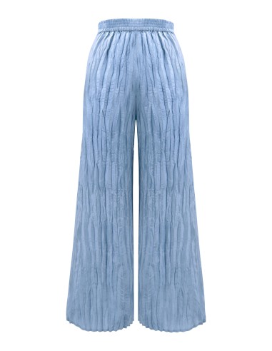 PANTALONE LUNGO IN 100% SETA STROPICCIATA "DIDI"