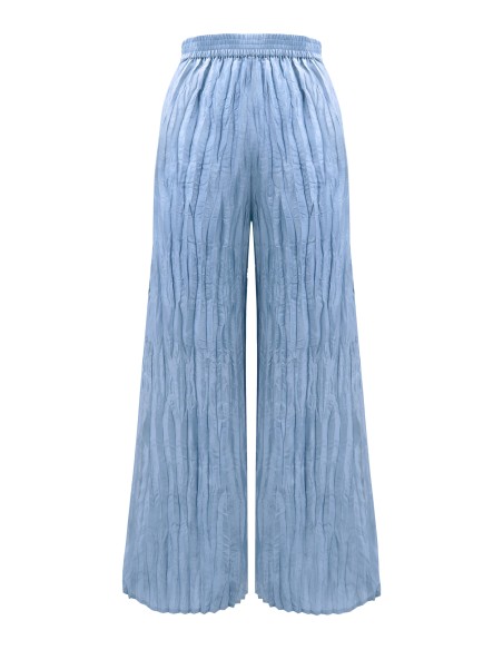 PANTALONE LUNGO IN 100% SETA STROPICCIATA "DIDI"
