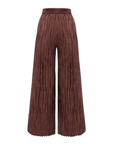 PANTALONE LUNGO IN 100% SETA STROPICCIATA "DIDI"