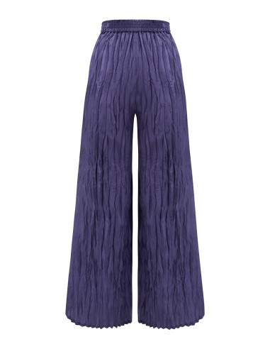 PANTALONE LUNGO IN 100% SETA STROPICCIATA "DIDI"