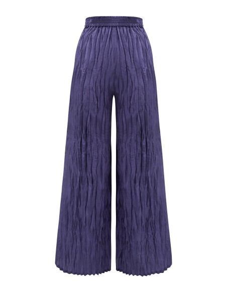 PANTALONE LUNGO IN 100% SETA STROPICCIATA "DIDI"