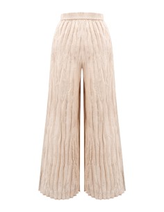 PANTALONE LUNGO IN 100% SETA STROPICCIATA "DIDI" - NUDE 2