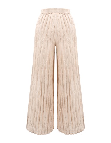 PANTALONE LUNGO IN 100% SETA STROPICCIATA "DIDI"
