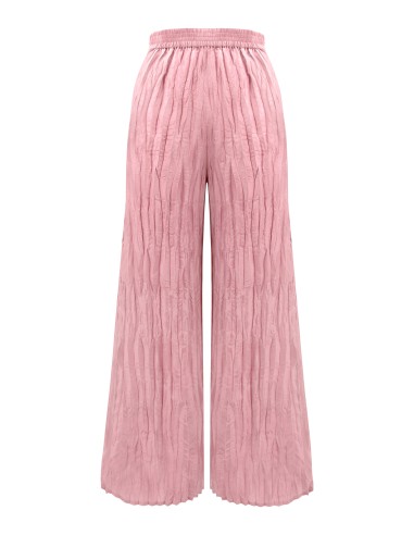 PANTALONE LUNGO IN 100% SETA STROPICCIATA "DIDI"