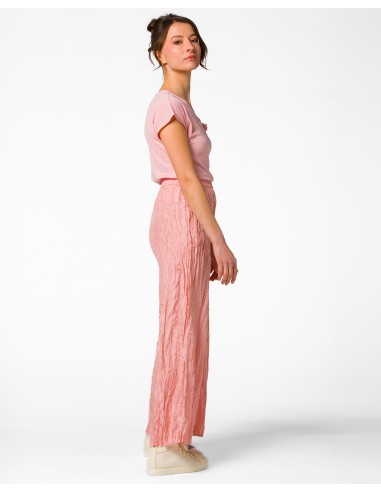 PANTALONE LUNGO IN 100% SETA STROPICCIATA "DIDI"