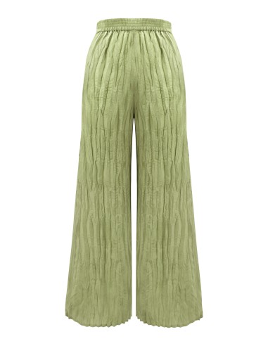 PANTALONE LUNGO IN 100% SETA STROPICCIATA "DIDI"