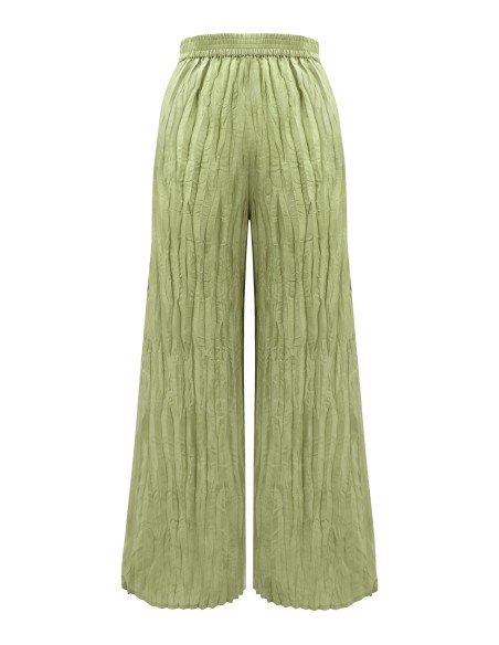 PANTALONE LUNGO IN 100% SETA STROPICCIATA "DIDI"