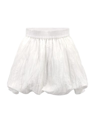 MINIGONNA A PALLONCINO IN 100% SETA STROPICCIATA "MILA"
