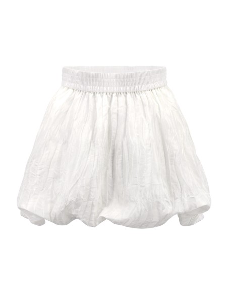 MINIGONNA A PALLONCINO IN 100% SETA STROPICCIATA "MILA"