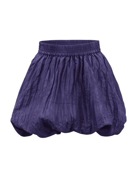 MINIGONNA A PALLONCINO IN 100% SETA STROPICCIATA "MILA"