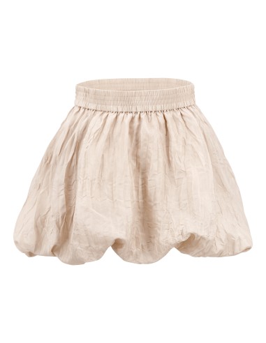 MINIGONNA A PALLONCINO IN 100% SETA STROPICCIATA "MILA"