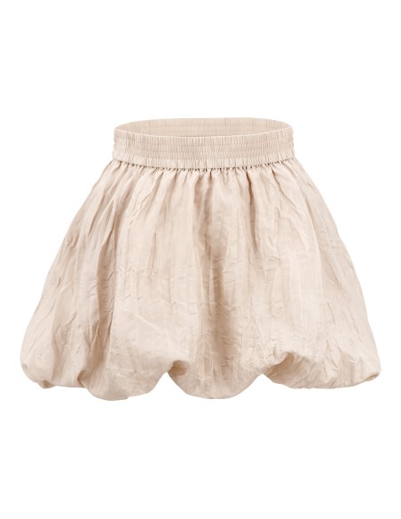 MINIGONNA A PALLONCINO IN 100% SETA STROPICCIATA "MILA"