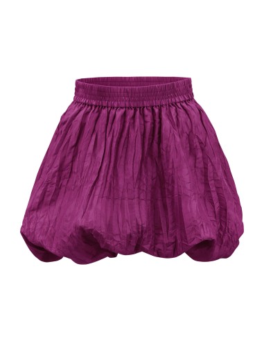 MINIGONNA A PALLONCINO IN 100% SETA STROPICCIATA "MILA"