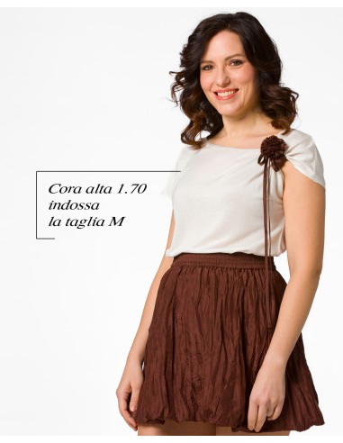 T-SHIRT CINDY CON FIOCCO IN SETA BIOLOGICA,...