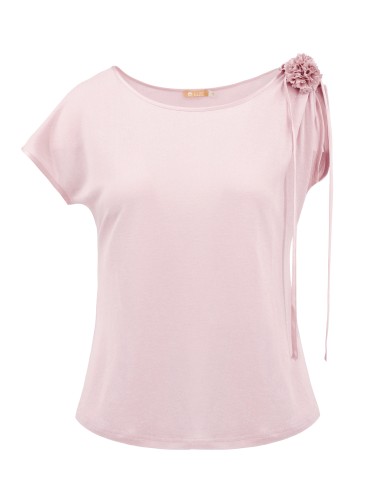 T-SHIRT CINDY CON FIOCCO IN SETA BIOLOGICA,...