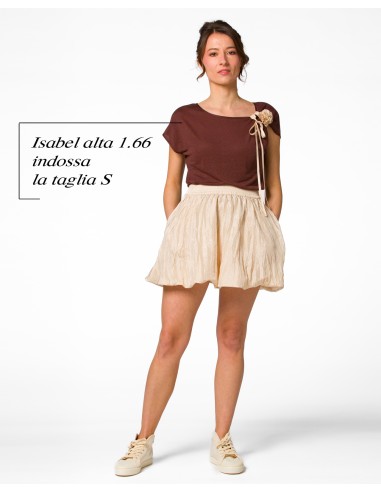 T-SHIRT CINDY CON FIOCCO IN SETA BIOLOGICA,...