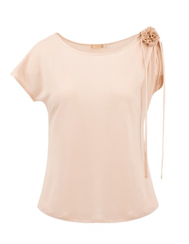 T-SHIRT CINDY CON FIOCCO IN SETA BIOLOGICA,...