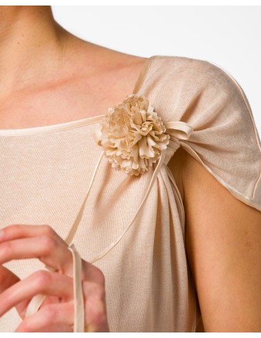 T-SHIRT CINDY CON FIOCCO IN SETA BIOLOGICA,...