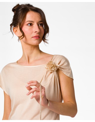 T-SHIRT CINDY CON FIOCCO IN SETA BIOLOGICA,...