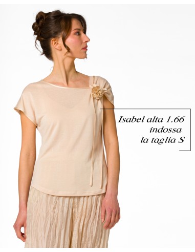 T-SHIRT CINDY CON FIOCCO IN SETA BIOLOGICA,...