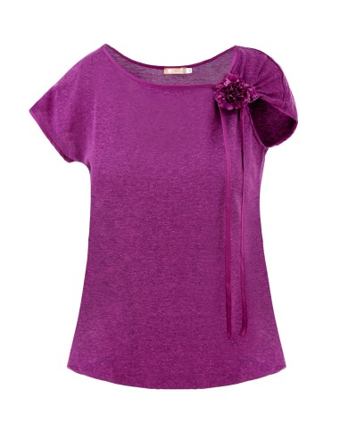 T-SHIRT CINDY CON FIOCCO IN SETA BIOLOGICA,...