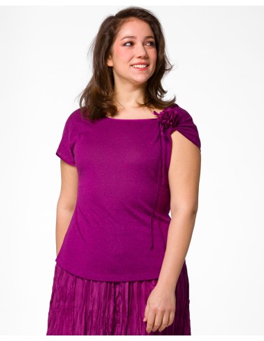 T-SHIRT CINDY CON FIOCCO IN SETA BIOLOGICA,...