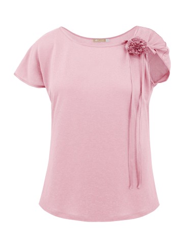 T-SHIRT CINDY CON FIOCCO IN SETA BIOLOGICA,...