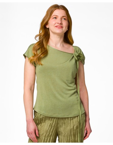 T-SHIRT CINDY CON FIOCCO IN SETA BIOLOGICA,...