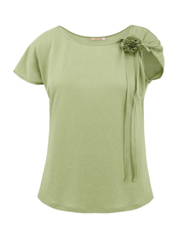 T-SHIRT CINDY CON FIOCCO IN SETA BIOLOGICA,...