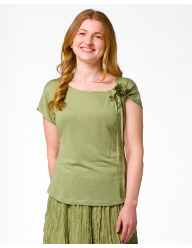 T-SHIRT CINDY CON FIOCCO IN SETA BIOLOGICA,...