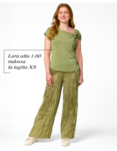 T-SHIRT CINDY CON FIOCCO IN SETA BIOLOGICA,...