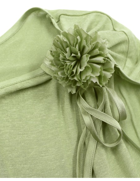 T-SHIRT CINDY CON FIOCCO IN SETA BIOLOGICA, LINO E ECOVISCOSA