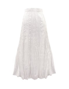 GONNA IN 100% SETA STROPICCIATA "DETTE LIMITED" - BIANCO 2