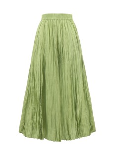 GONNA IN 100% SETA STROPICCIATA "DETTE LIMITED" - SALVIA 2