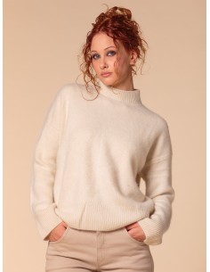 MAGLIONE CHUNKY IN 100% CASHMERE SPAZZOLATO "CAMILLA" -...
