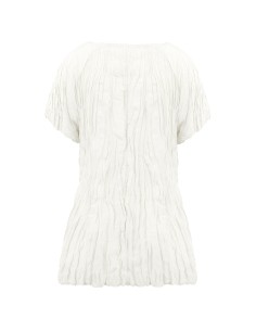 T-SHIRT IN 100% SETA INCRESPATA "KITTY" - BIANCO 2