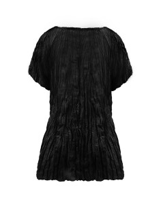 T-SHIRT IN 100% SETA INCRESPATA "KITTY" - NERO 2