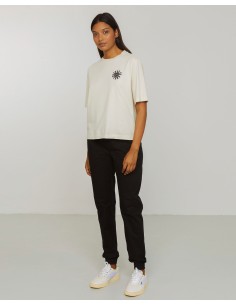 CHINO DONNA IN COTONE BIOLOGICO VEGAN "CALATHEA" - NERO