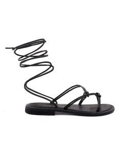 SANDALO CAPRESE A INFRADITO IN PELLE E CUOIO "DEMETRA" -...