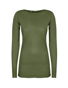 MAGLIA CASHMIRETTA IN SETA E CASHMERE "GRETA" - KAKI