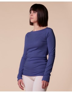 MAGLIA CASHMIRETTA IN SETA E CASHMERE "GRETA" - MARINO