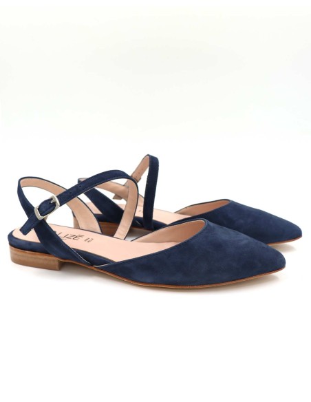 SLINGBACK IN CAMOSCIO CON FONDO CUOIO "DELIGHT"