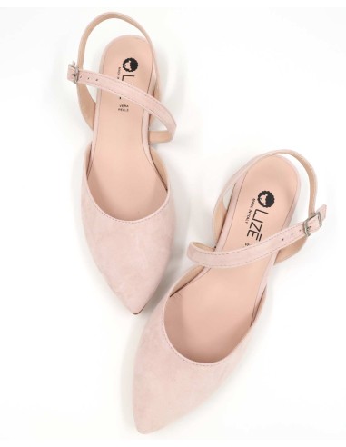 SLINGBACK IN CAMOSCIO CON FONDO CUOIO "DELIGHT"