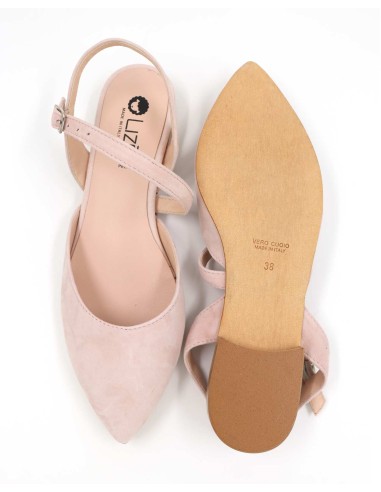 SLINGBACK IN CAMOSCIO CON FONDO CUOIO "DELIGHT"